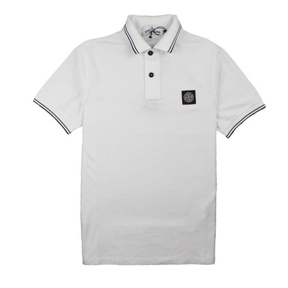 Stone Island Twin Tipped Short Sleeve Polo White/Black