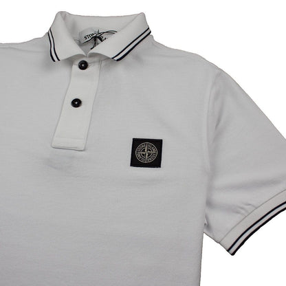 Stone Island Twin Tipped Short Sleeve Polo White/Black