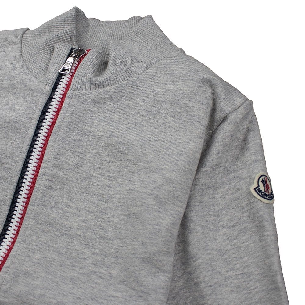 Moncler Junior Zip Up Bomber Jacket Grey