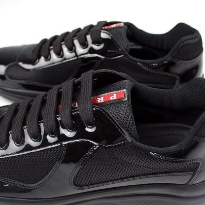 Prada Vernice Bike America Cup Sneakers Black