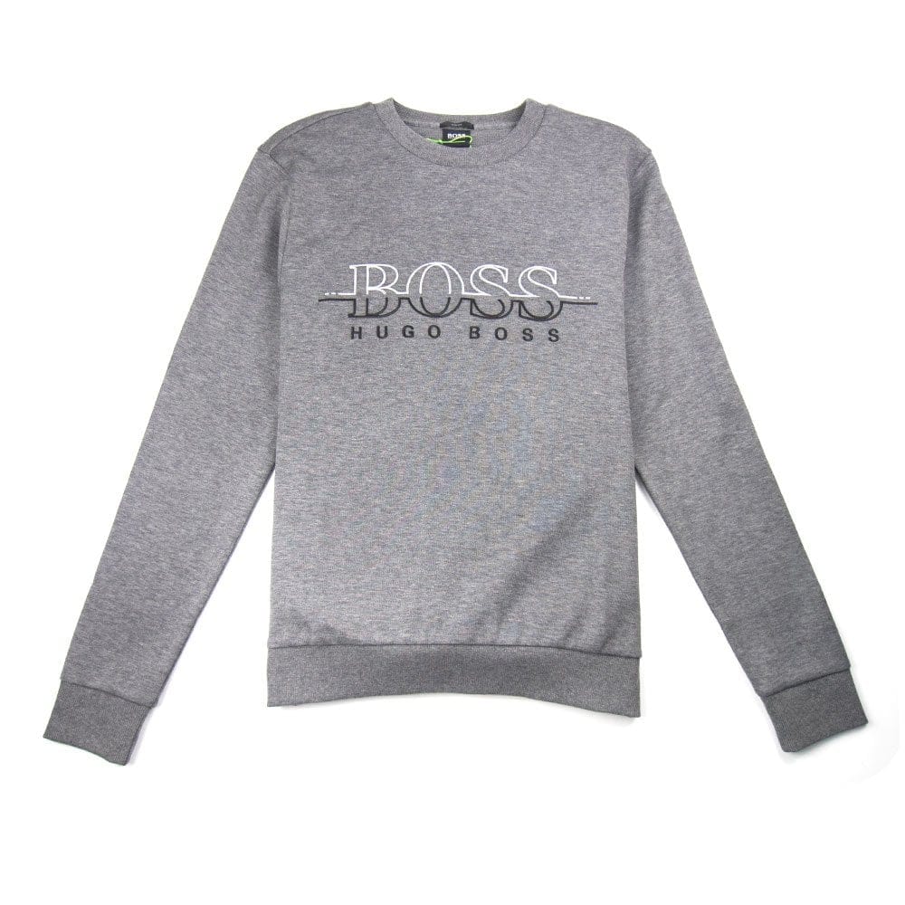 Hugo Boss Salbo Logo Crewneck Sweatshirt Grey