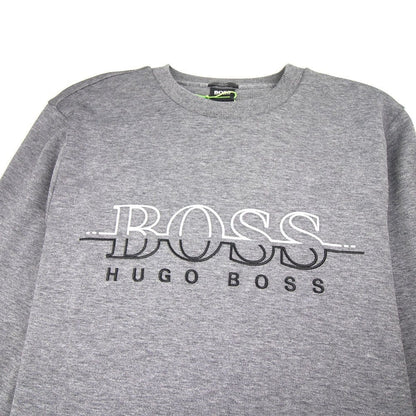 Hugo Boss Salbo Logo Crewneck Sweatshirt Grey
