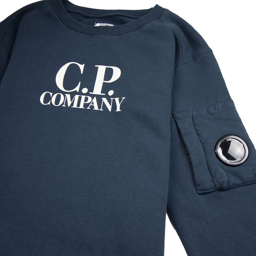CP Company Undersixteen Watch Viewer Crew Neck Sweatshirt Navy