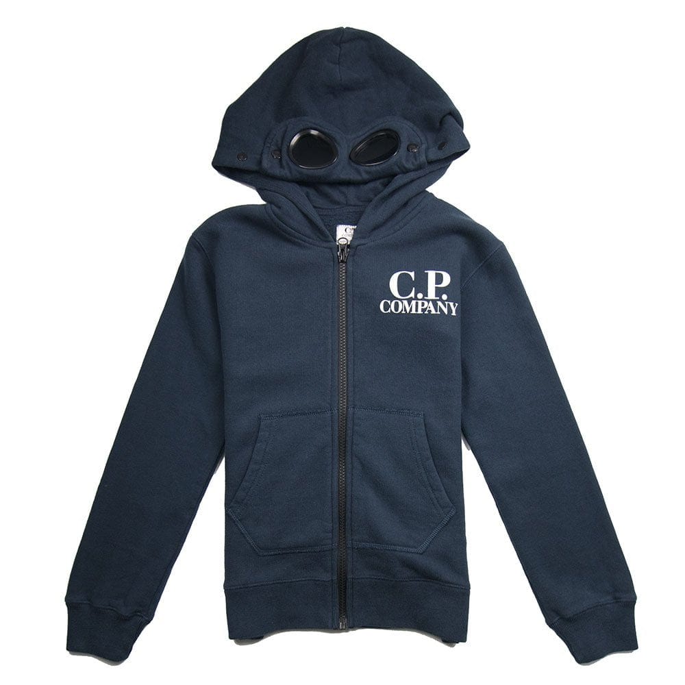 CP Company Undersixteen Goggle Zip Up Hoody Navy