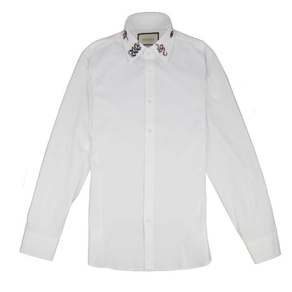 Gucci Cotton Shirt With Symbols White