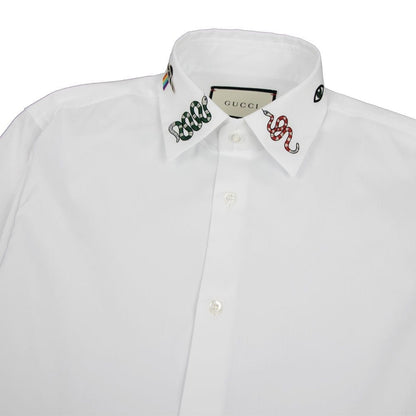 Gucci Cotton Shirt With Symbols White