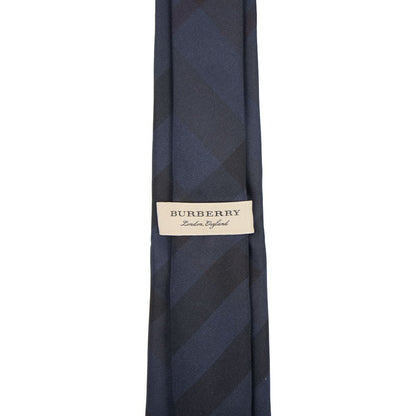 Burberry Stanfield Subtle Check Tie Modern Fit Navy Blue