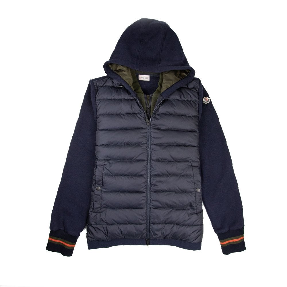 Moncler Padded Body Hooded Jacket Navy