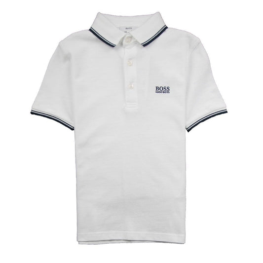 Hugo Boss Kids Basic Logo Polo White