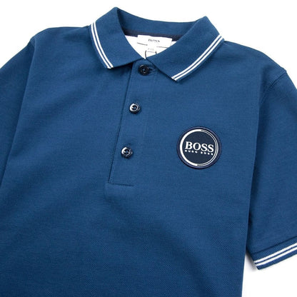 Hugo Boss Kids Circle Logo Polo Blue