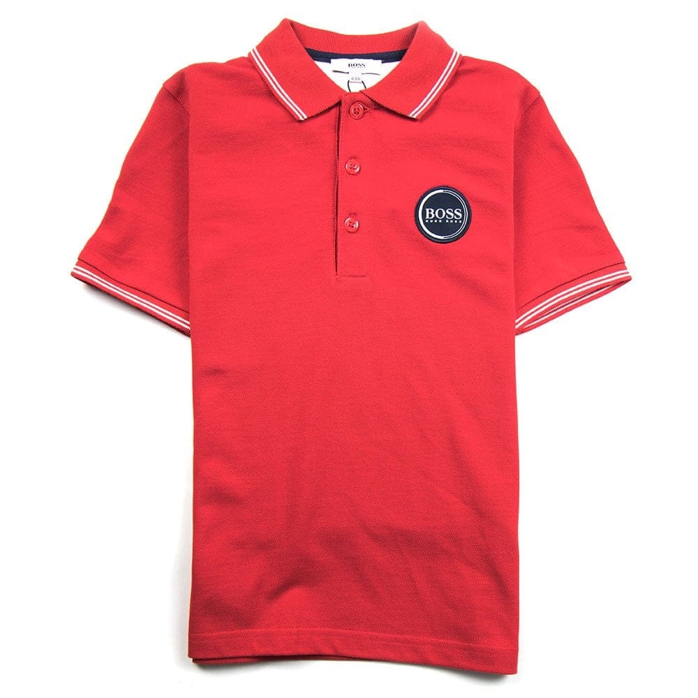 Hugo Boss Kids Circle Logo Polo Red