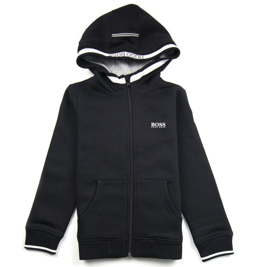 Hugo Boss Kids Fleece Hoody Black