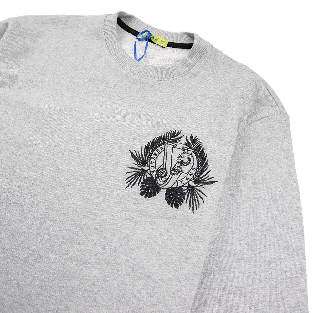 Versace Jeans VJ Chest Logo Crewneck Sweatshirt Grey