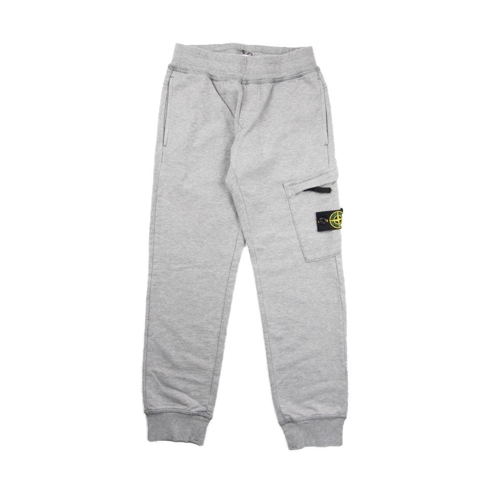 Stone Island Junior Track Bottoms Light Grey