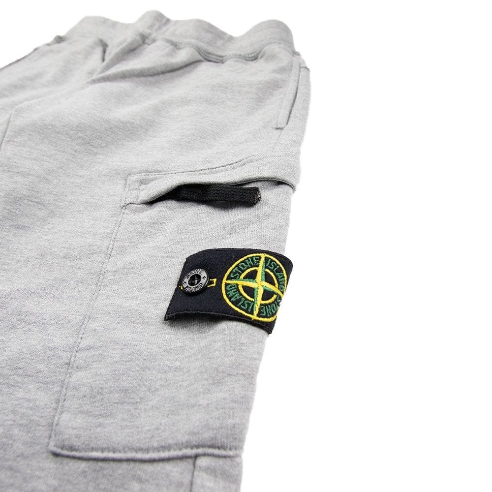 Stone Island Junior Track Bottoms Light Grey