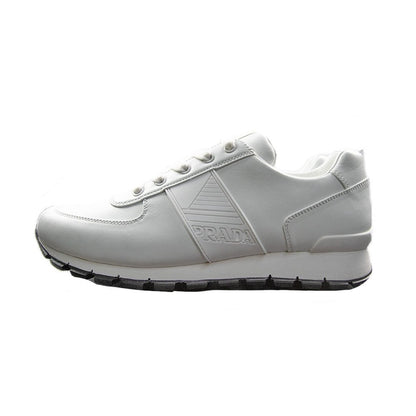 Prada Vitello Plume Trainers White