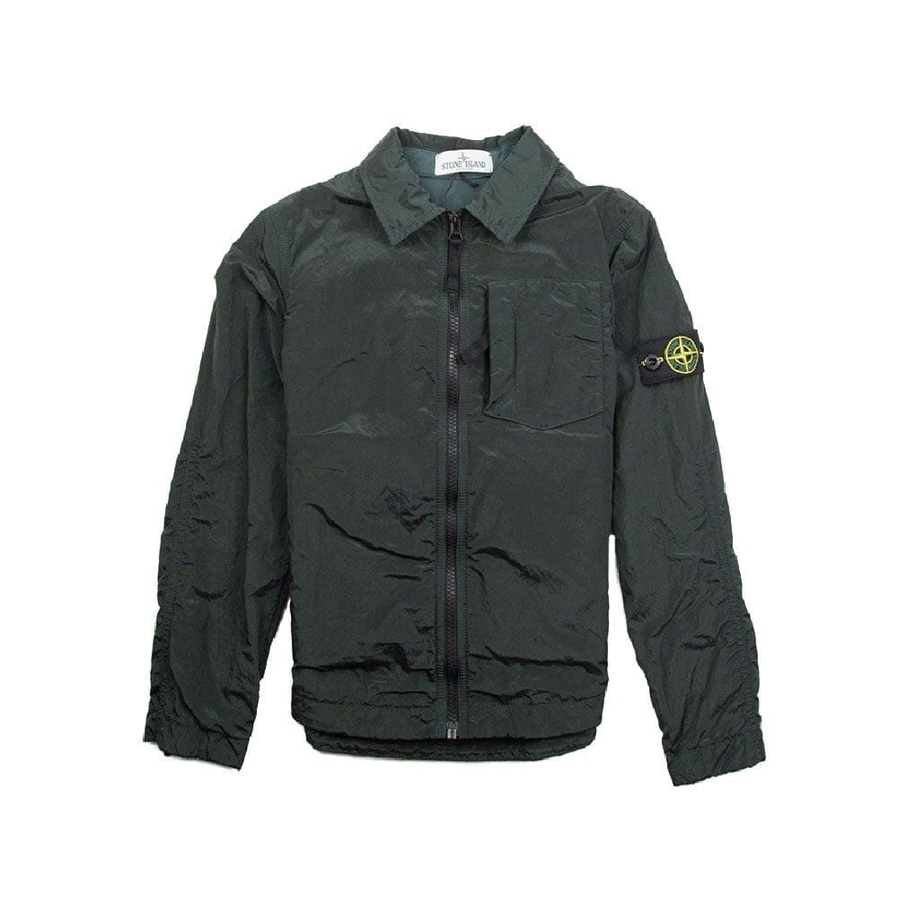 Stone Island Junior Nylon Metal Overshirt Green