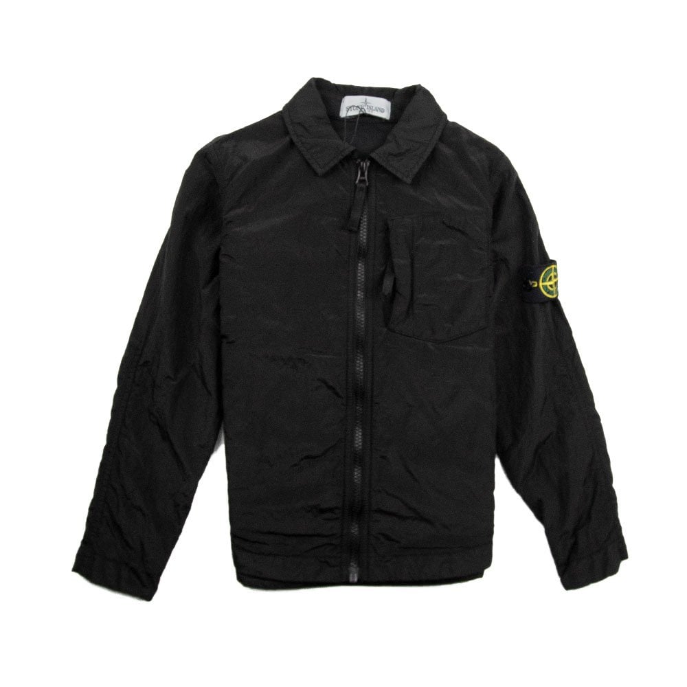 Stone Island Junior Nylon Metal Shirt Black