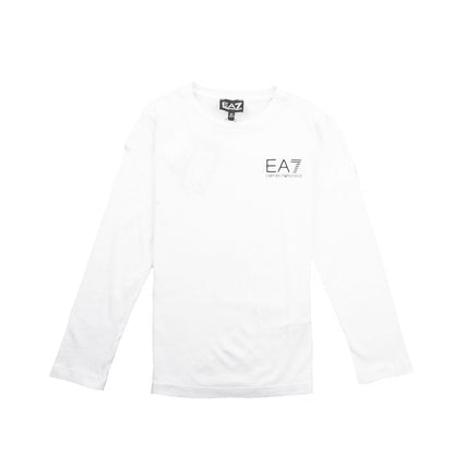 EA7 Kids Long Sleeve Chest Logo T-Shirt White