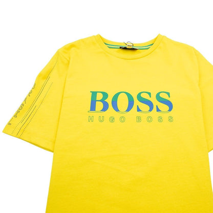 Hugo Boss Kids Football 'Brazil' T-Shirt Yellow