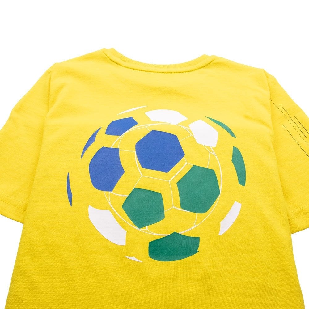 Hugo Boss Kids Football 'Brazil' T-Shirt Yellow