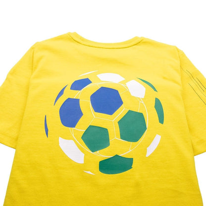 Hugo Boss Kids Football 'Brazil' T-Shirt Yellow