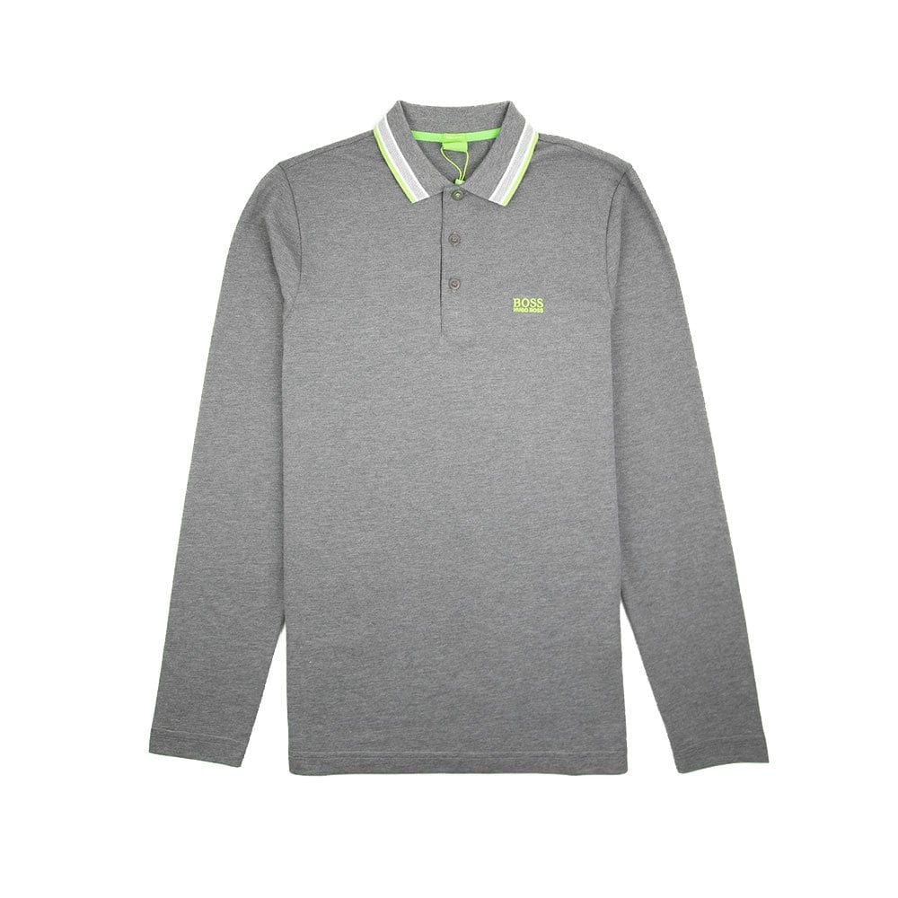 Hugo Boss Plisy 1 Long Sleeve Polo Dark Grey/Green