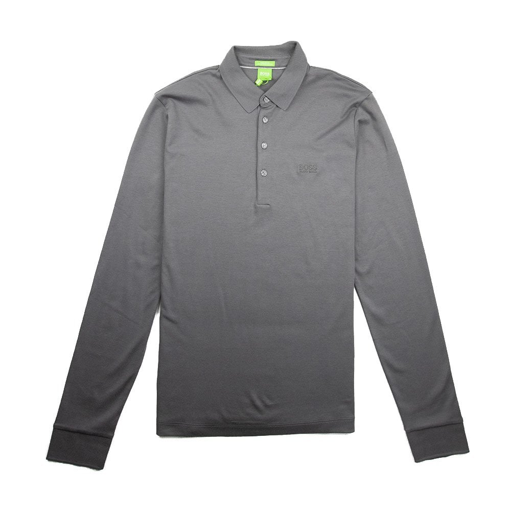 Hugo Boss C-Paderna 30 Long Sleeve Polo Dark Grey