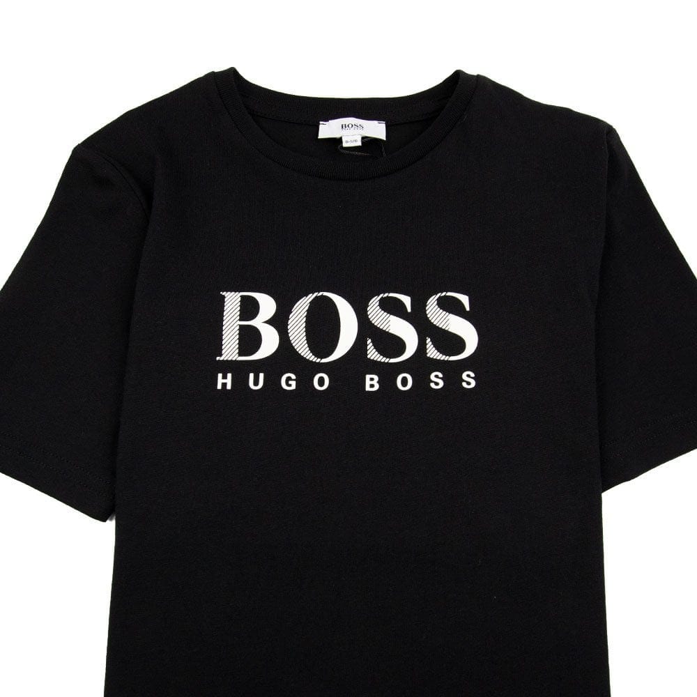 Hugo Boss Kids Chest Logo T-Shirt Black