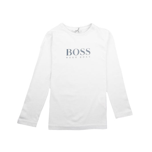 Hugo Boss Kids Chest Logo Long Sleeve T-Shirt White