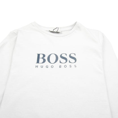 Hugo Boss Kids Chest Logo Long Sleeve T-Shirt White