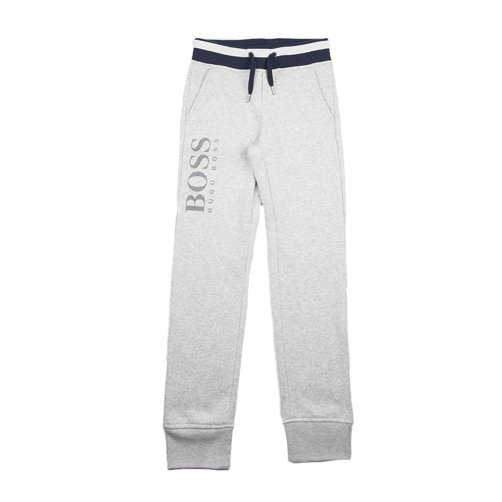 Hugo Boss Kids Fleece Tracksuit Bottoms Grey