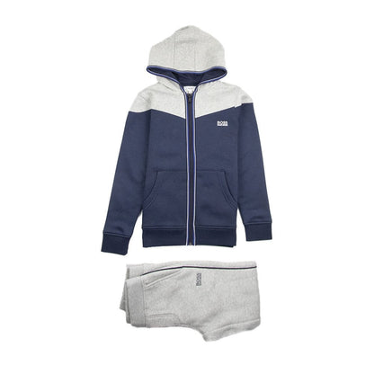 Hugo Boss Kids Full Suit Fleece Navy/Grey