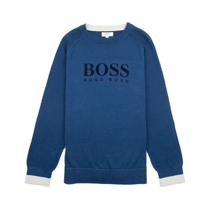 Hugo Boss Kids Knitted Sweatshirt Blue