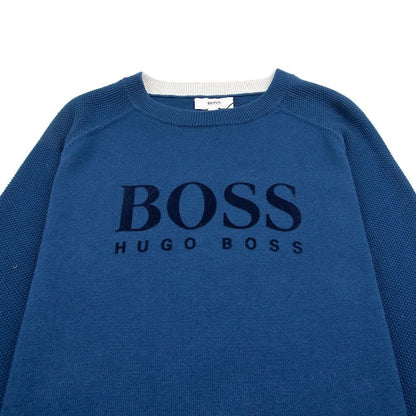 Hugo Boss Kids Knitted Sweatshirt Blue