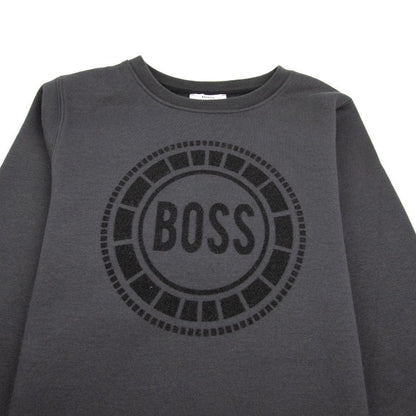 Hugo Boss Kids Sweatshirt Round Logo Dark Grey