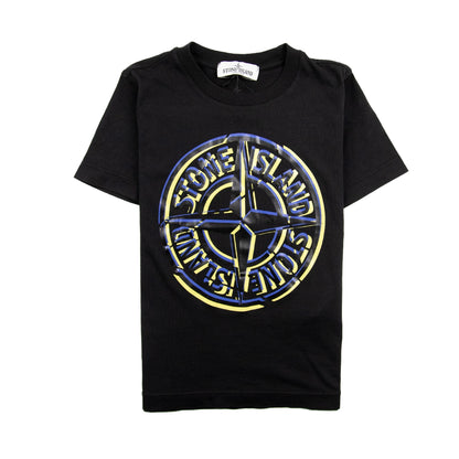 Stone Island Junior Large Compass Logo T-Shirt Black