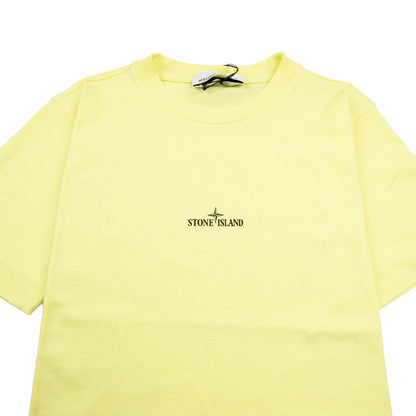 Stone Island Junior Back Compass Logo T-Shirt Yellow