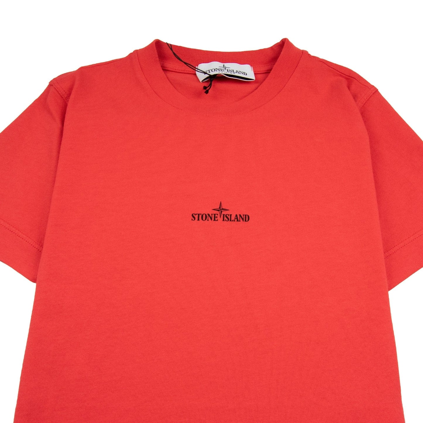 Stone Island Junior Back Compass Logo T-Shirt Red