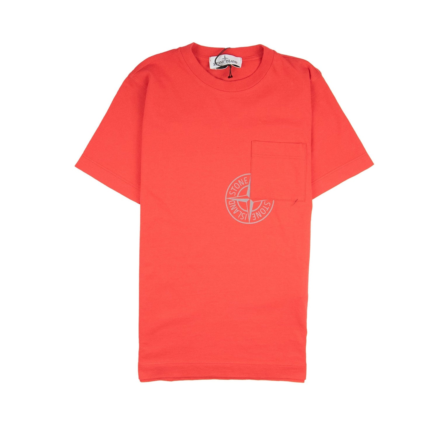 Stone Island Junior Compass Pocket T-Shirt Red
