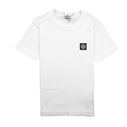 Stone Island Junior Patch Logo T-Shirt White
