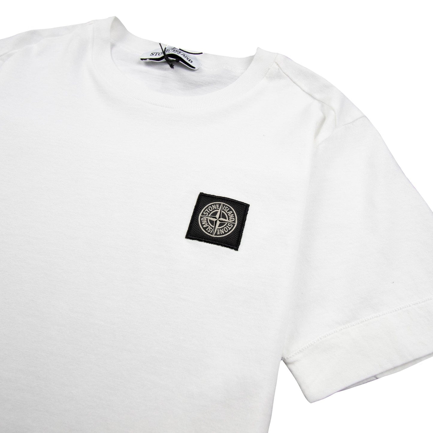 Stone Island Junior Patch Logo T-Shirt White