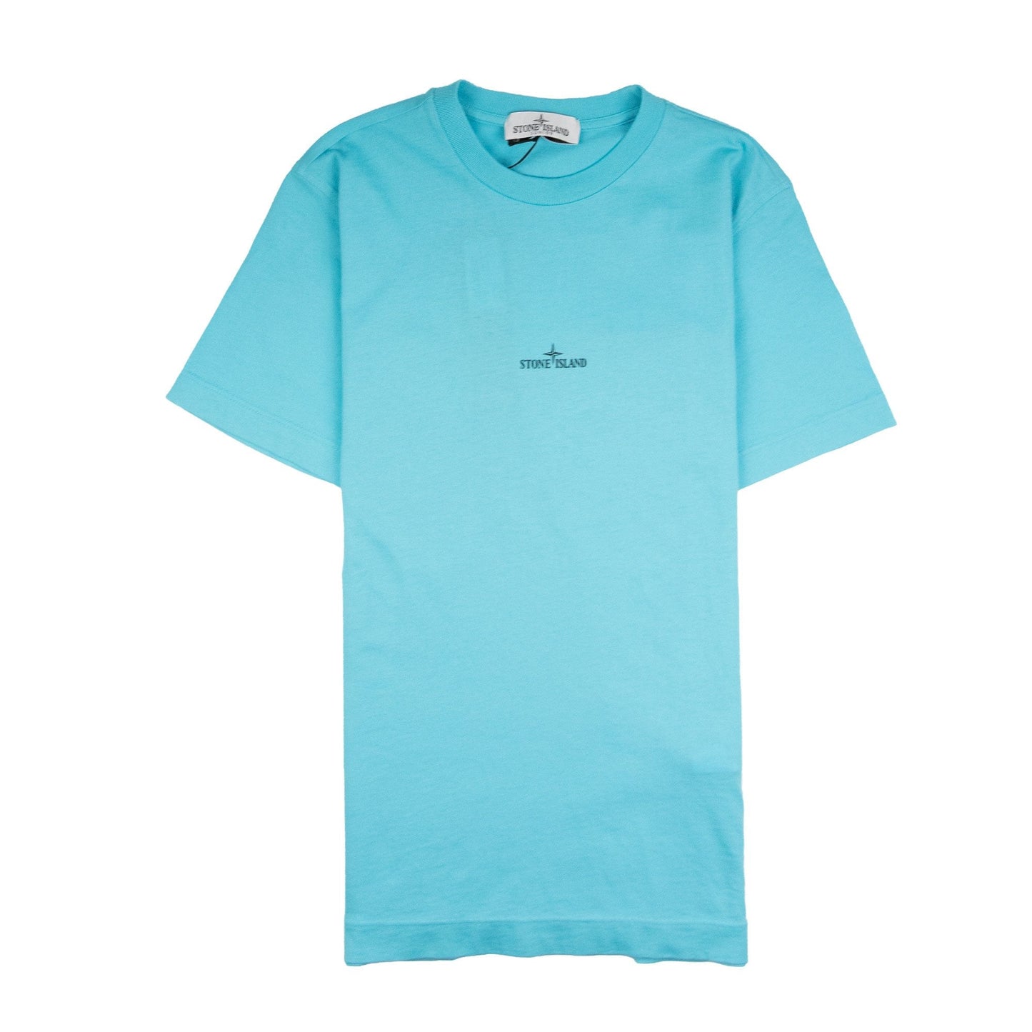 Stone Island Junior Back Mountain Logo T-Shirt Baby Blue