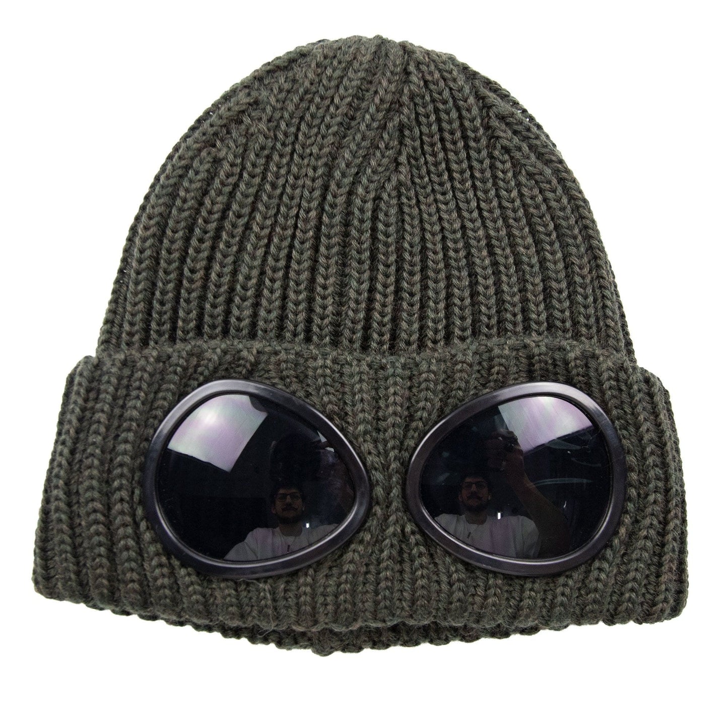 Cp Company Undersixteen Goggle Winter Beanie Khaki