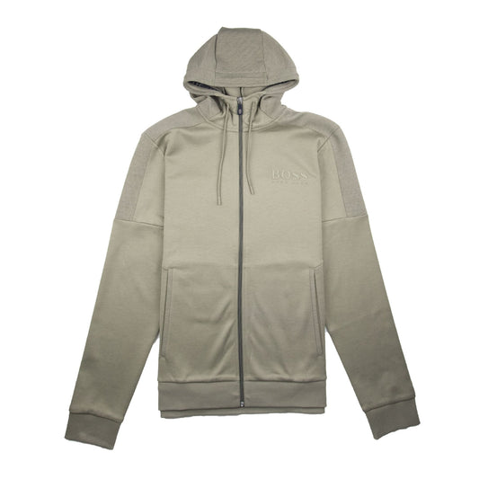 Hugo Boss Saggy Zip Up Hoody Khaki