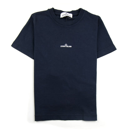 Stone Island Junior Back Compass Logo T-Shirt Navy