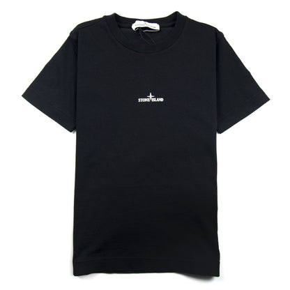 Stone Island Junior Back Compass Logo T-Shirt Black