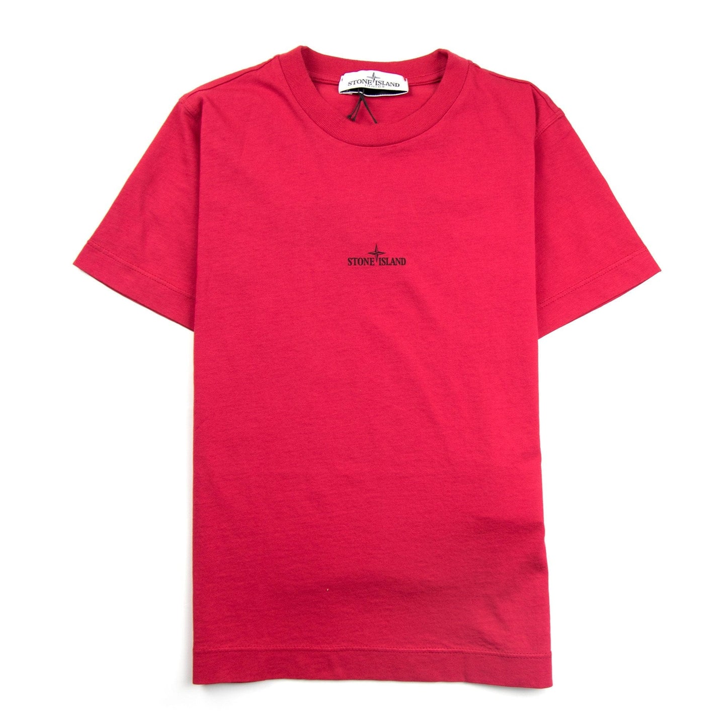 Stone Island Junior Back Compass Logo T-Shirt Red