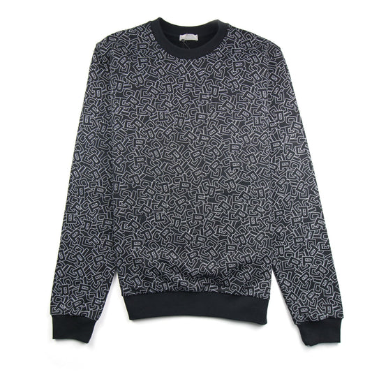 Christian Dior Letters All Over Print Sweatshirt Black