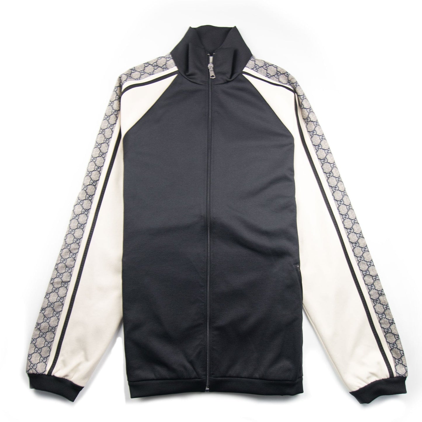Gucci Oversize Technical Jersey Zip Track Top Black